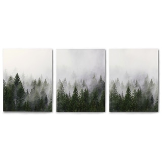 Canvas Triptych 3 Piece Art Set Misty Forest by Tanya Shumkina - Bed ...