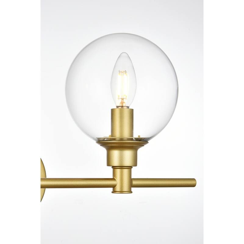 Jaelyin 1 Light Black and Clear Bath Sconce