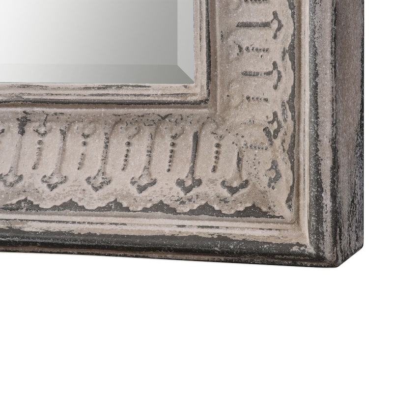 Uttermost Argenton 31"W Elegant Rustic Farmhouse Arched Oversized Wall - Aged Gray with Taupe