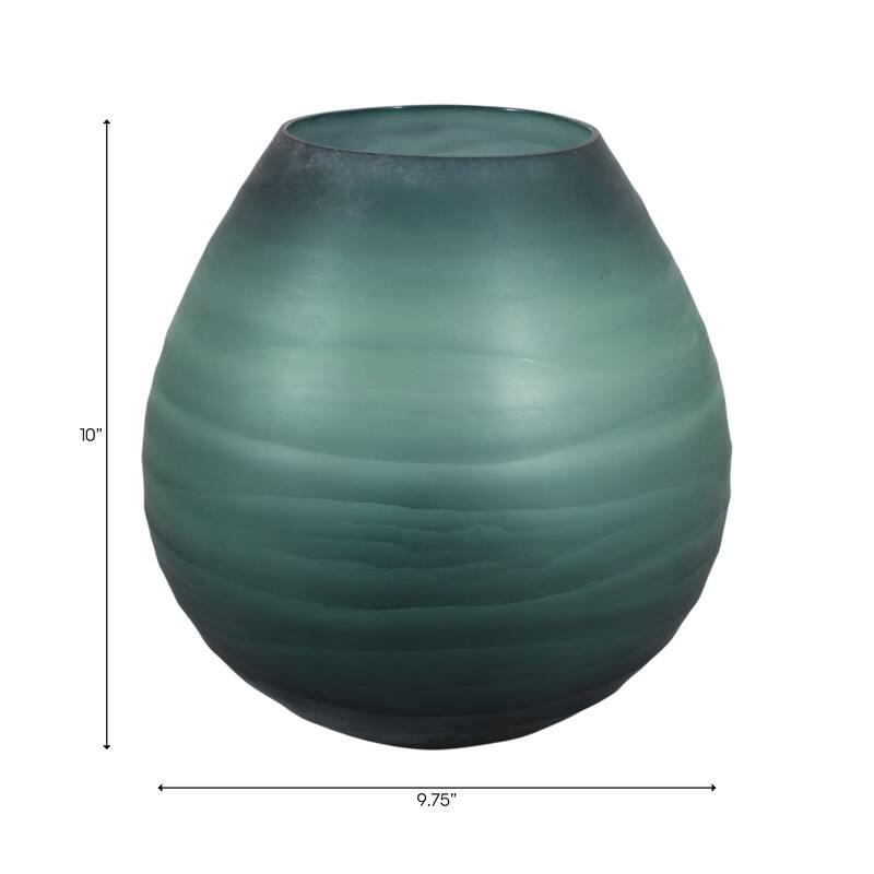 Glass Decorative Vase Modern Sleek Curved Silhouette Minimalist Design