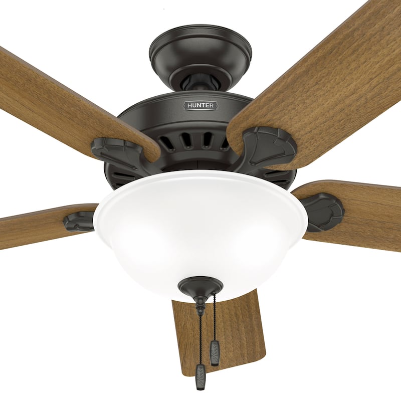 Hunter 52" Pro's Best Traditional Ceiling Fan with LED Light Kit and Pull Chain - DC Motor - ENERGY STAR!
