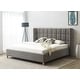 preview thumbnail 1 of 19, SAFAVIEH Couture Emerson Grid Tufted Bed. Light Grey - King