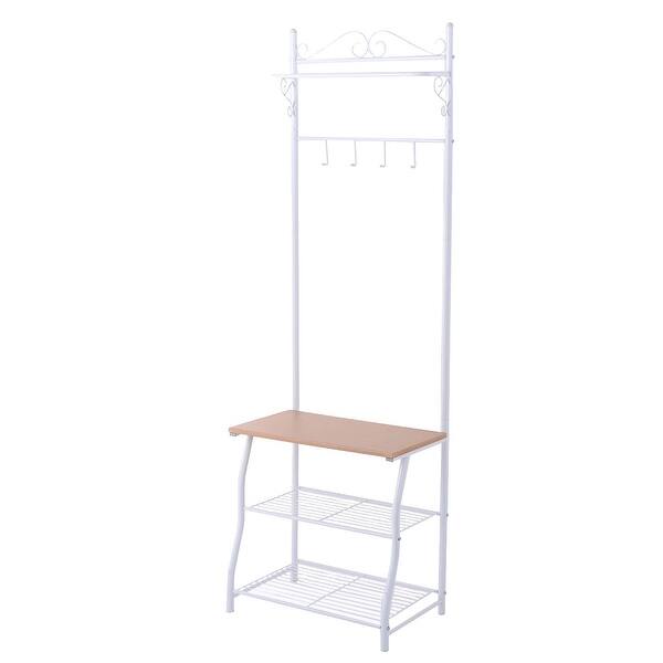 Shop Costway Metal Coat Clothes Hanger Umbrella Hat Bag Shoes