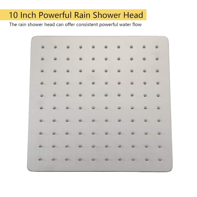 2-Function 10/12-In Wall Mounted Shower System with Handheld Shower