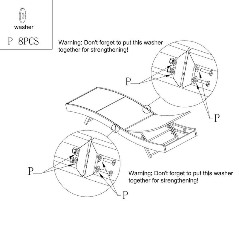 Outdoor Rattan Chaise Lounge Chair - 84.5" x 27.5" x 12.5" (L x W x H)