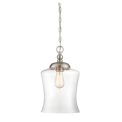 Meridian M70019 Single Light Natural Metal Pendant