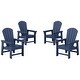 preview thumbnail 118 of 179, Laguna Kids Outdoor Poly Adirondack Chair (Set of 4) Navy Blue