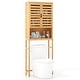 preview thumbnail 1 of 7, Over The Toilet Storage Cabinet - 9"D x 24.5"W x 67"H 9"D x 24.5"W x 67"H - Wood Finish - Natural