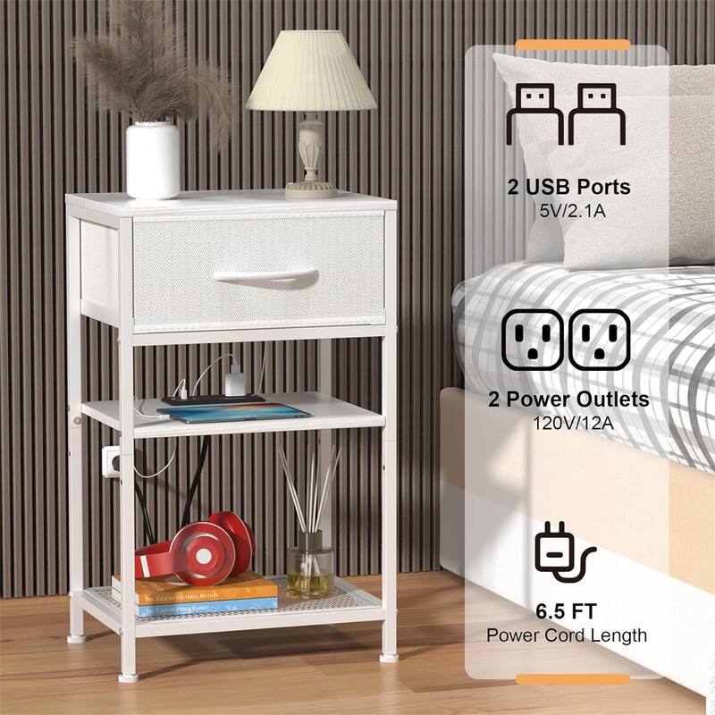 Nightstand with Charging Station