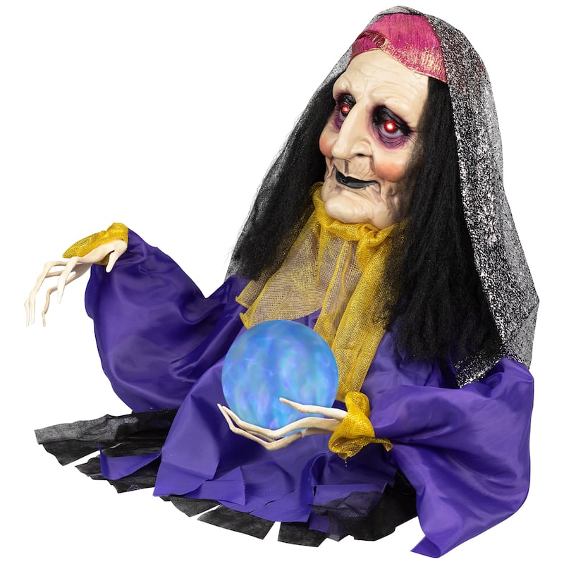 20" Animated Fortune Teller Halloween Decoration