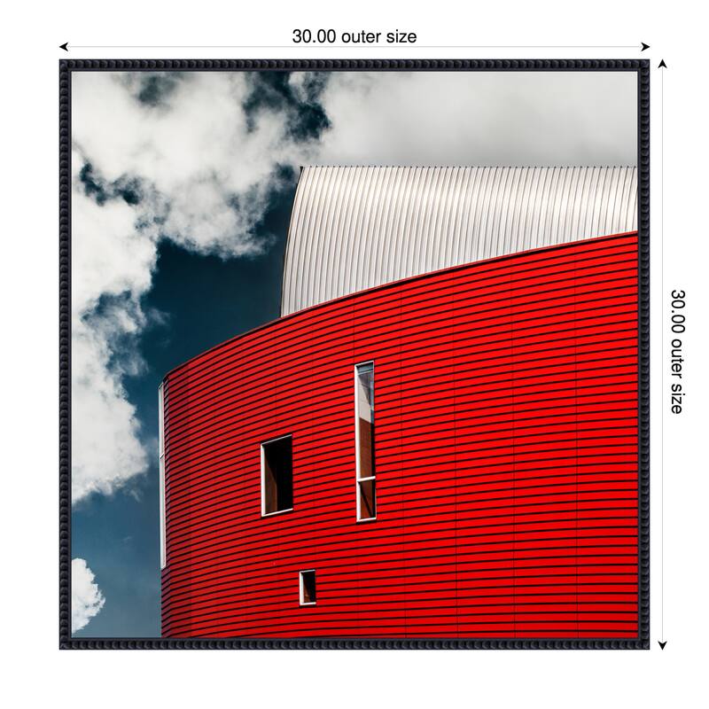 Wonderful Windows by Gilbert Claes Framed Canvas Wall Art Print - 30 x 30 in