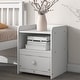 preview thumbnail 5 of 5, White Twin Bed with Headboard, Footboard & Nightstand - Stylish and Versatile