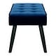 preview thumbnail 3 of 33, Kipp Velvet Upholstered Button Tufted Bench Ottoman