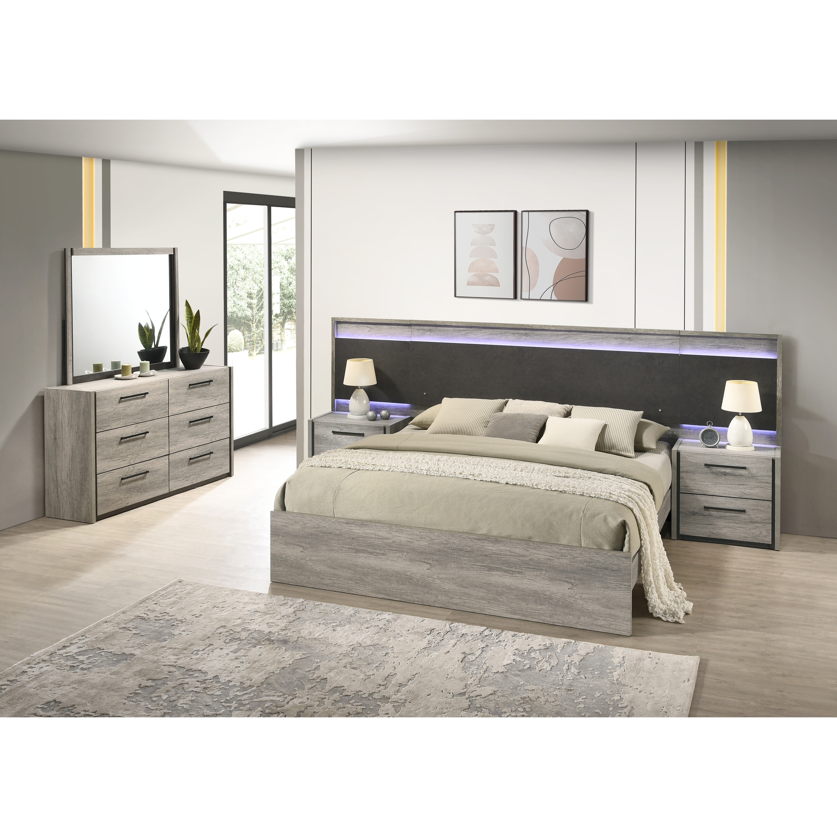 7 piece bedroom set hot sale queen