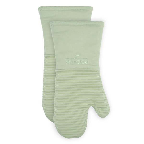 slide 2 of 6, All-Clad 2-Pack Silicone Oven Mitts Fennel