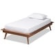 preview thumbnail 1 of 6, Karine Walnut Brown Finished Wood Twin Size Platform Bed Frame Brown