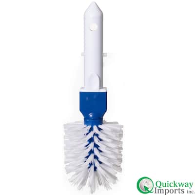 Quickway Imports Round Pool Corner and Step Brush Head Fine Bristle Scrub for Pools Spas Hot Tubs & Tight Spaces