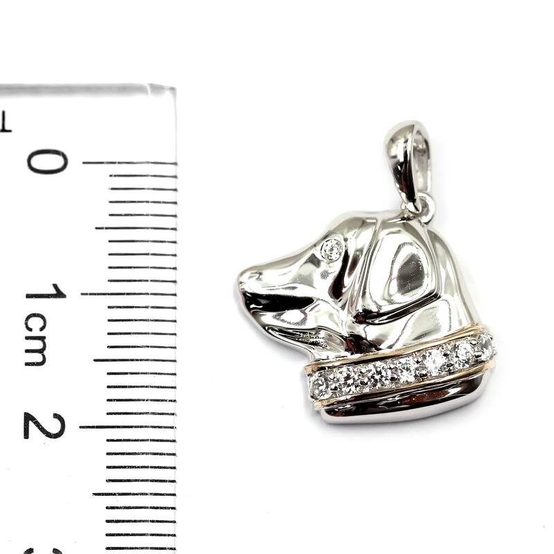 925 Sterling Silver White Natural Zircon Pendant