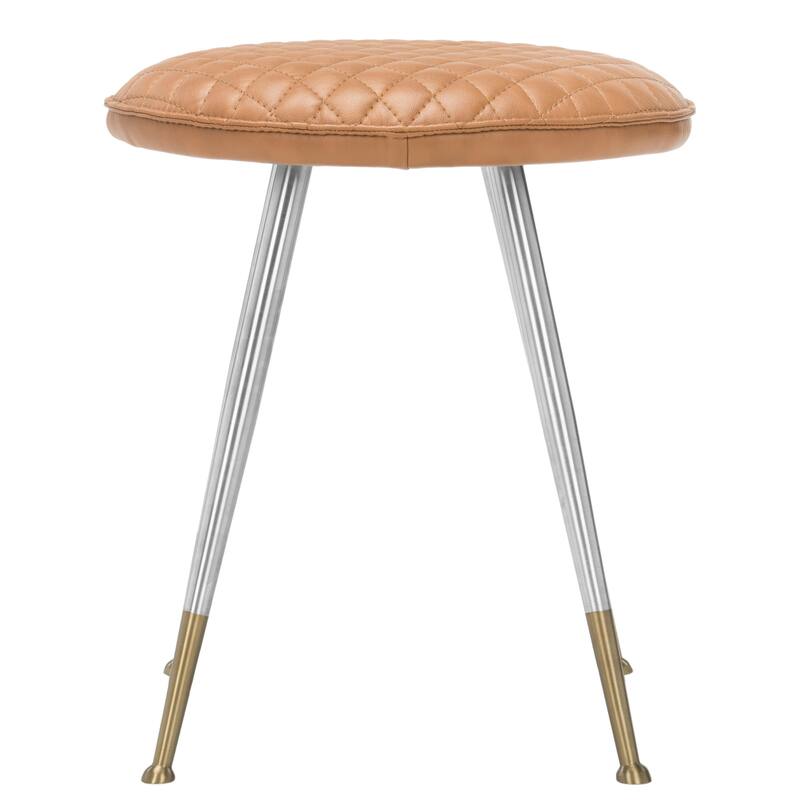 SAFAVIEH Victory -30 Inch Mustard Stool - 17.3" x 17.3" x 19.3" - 17Wx17Dx19H