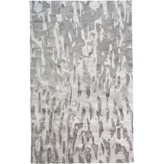 2' X 3' Gray Taupe And Silver Abstract Tufted Handmade Area Rug - 3'6 ...