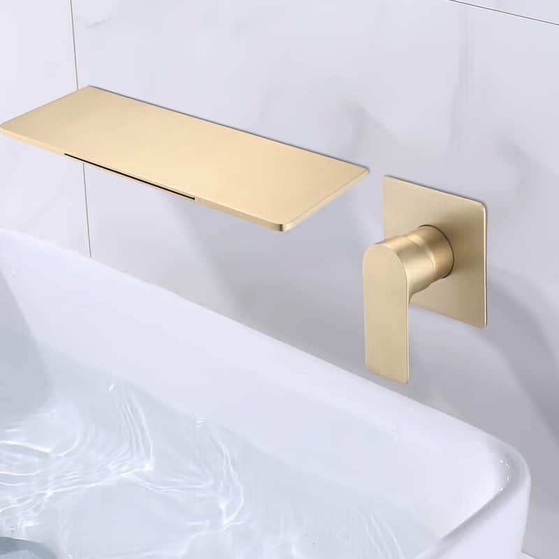 Topcraft Wall Mount Single Handle Waterfall Bathroom Faucet