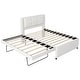 preview thumbnail 4 of 21, Merax Full Size Upholstery platform bed with Trundle