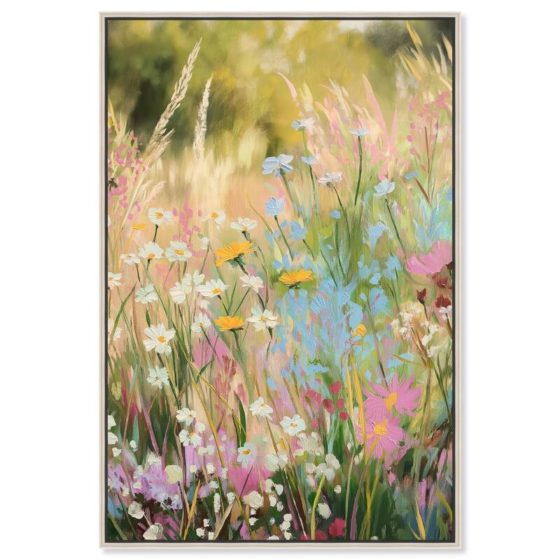 Floral Impressionism I Canvas by Art Remedy - Silver - 30" x 45"
