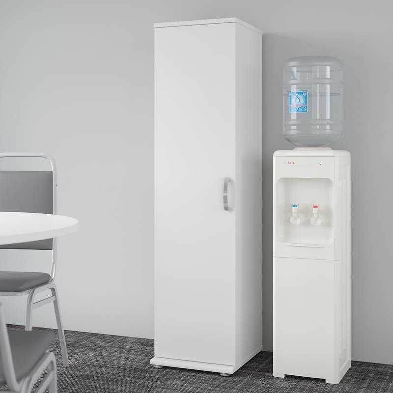 Universal Tall Narrow Storage Cabinet by Bush Business Furniture - White