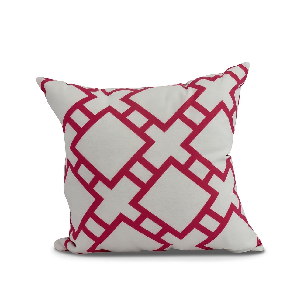 18 x 18 Inch Square in St. Louis Geometric Print Outdoor Pillow
