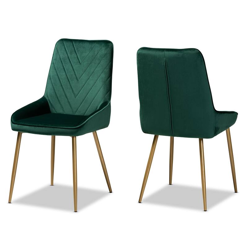 Priscilla Contemporary Glam and Luxe Velvet Dining Chair Set (2PCs)