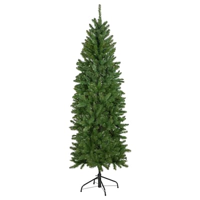 7.5' Unlit Pencil White River Fir Artificial Christmas Tree - 7.5 Foot