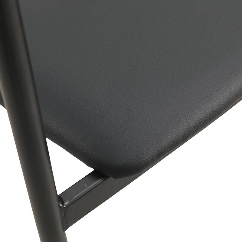 Leather Dining Chair with Stainless Steel Frame Set of 2 Kora Series