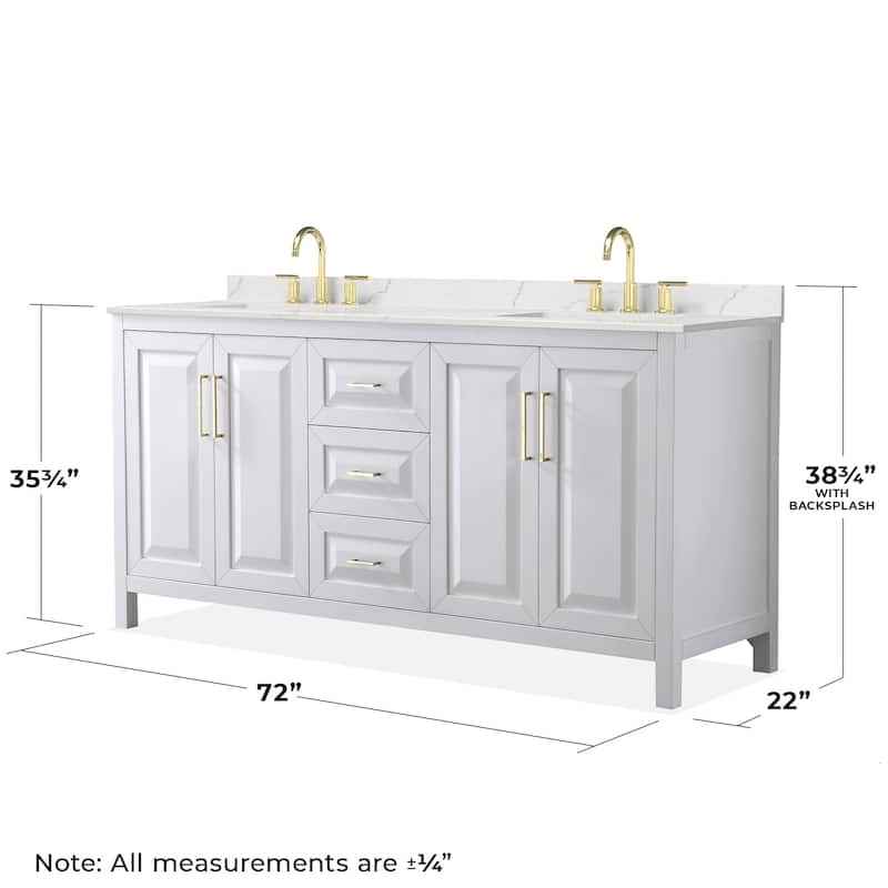 Wyndham Collection WCV252572D-QTZ-US3MED Daria 72" Free Standing