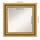 preview thumbnail 22 of 35, Beveled Bathroom Wall Mirror - Parlor Gold Frame Outer Size: 26 x 26 in