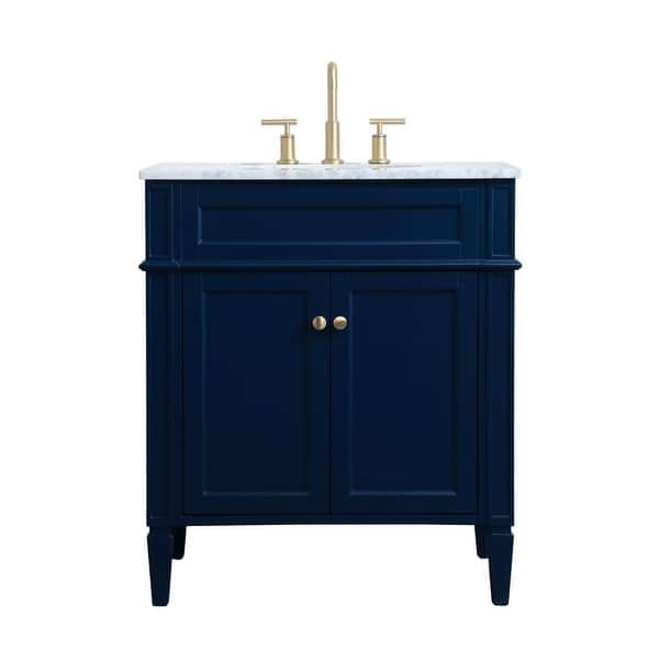 slide 2 of 10, Elegant Lighting VF12530 Park Avenue 30" Free Standing Single Basin Blue - Painted