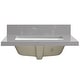 preview thumbnail 56 of 98, Malaga Composite Stone Vanity Top with White Rectangular Sink