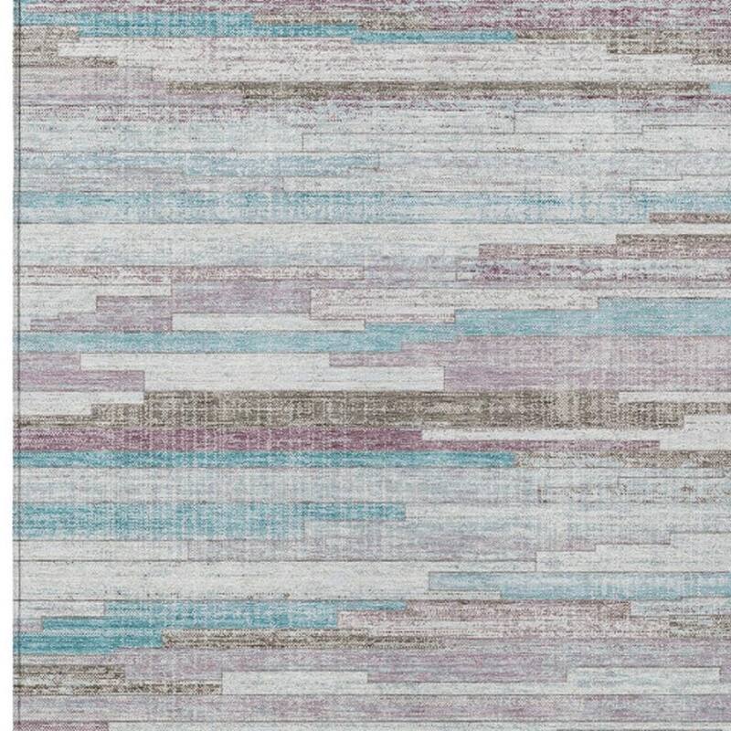 HomeRoots Striped Transitional Rectangle Outdoor Rug