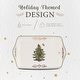 preview thumbnail 3 of 5, Spode Christmas Tree Gold Dessert Tray - 12" L x 7" W