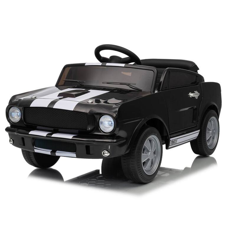 12v Electric Vehicle Licensed Shelby GT350 Ride on Car Toy for Kids Best Gifts - Black