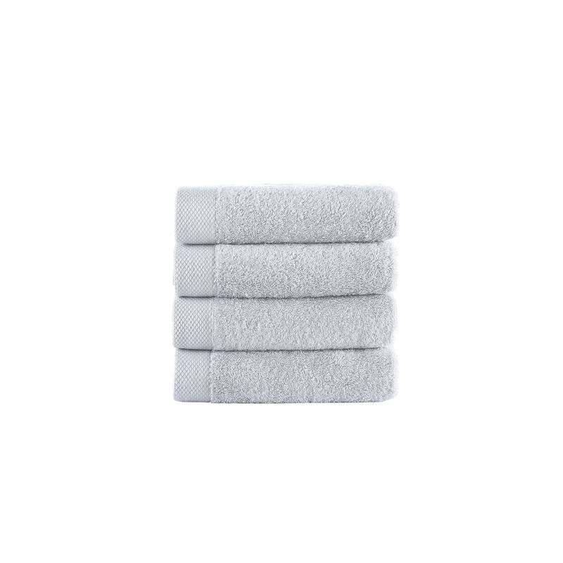 Brooks Brothers Solid Signature 4 pcs Hand Towels - Silver