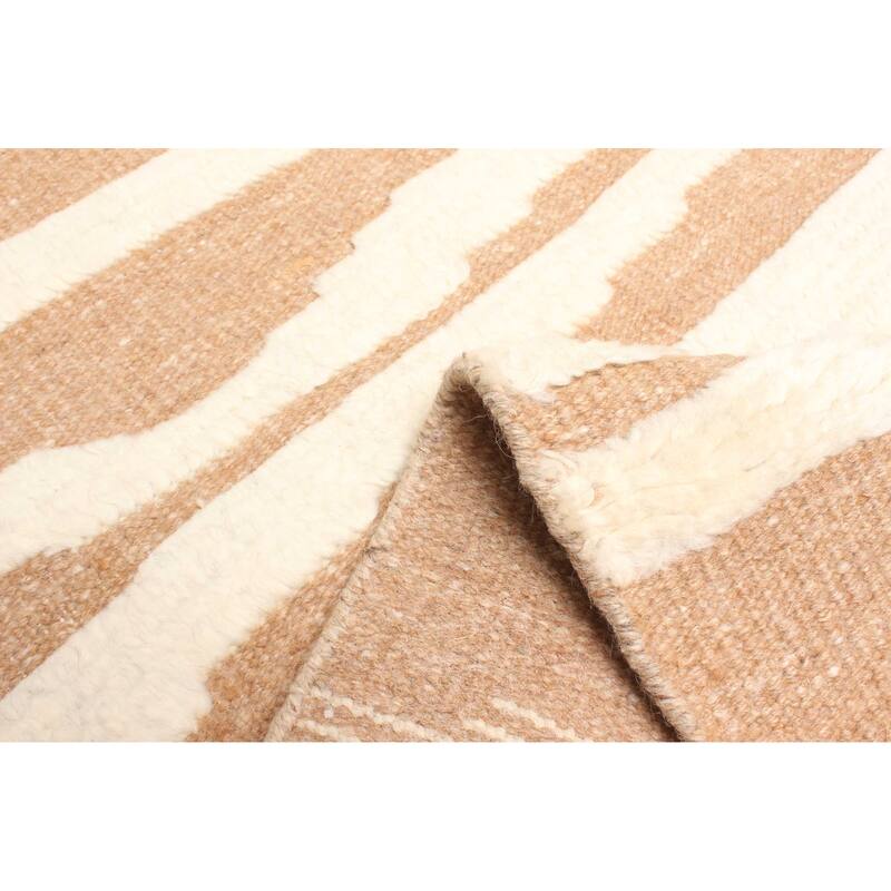 ECARPETGALLERY Hand-knotted Tangier Brown Wool Rug - 5'0 x 8'2