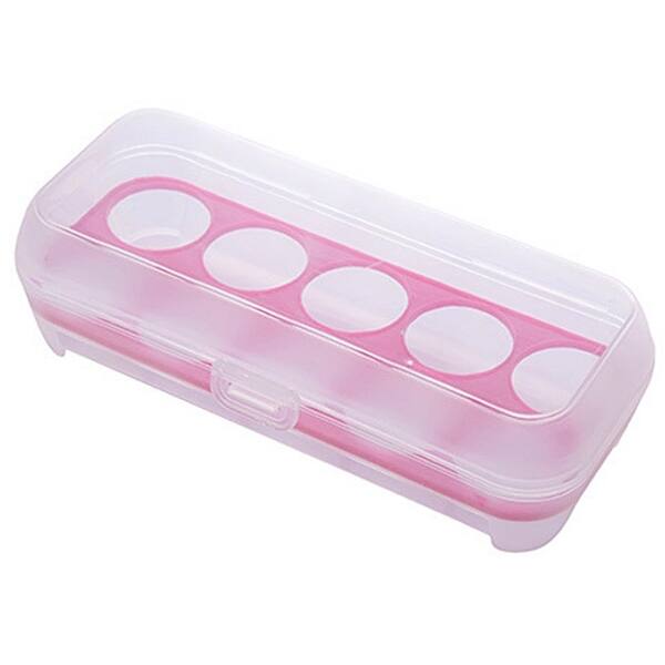 10 Cells Eggs Space Saving Fresh Box Storage Container Case Plastic Crisper BT