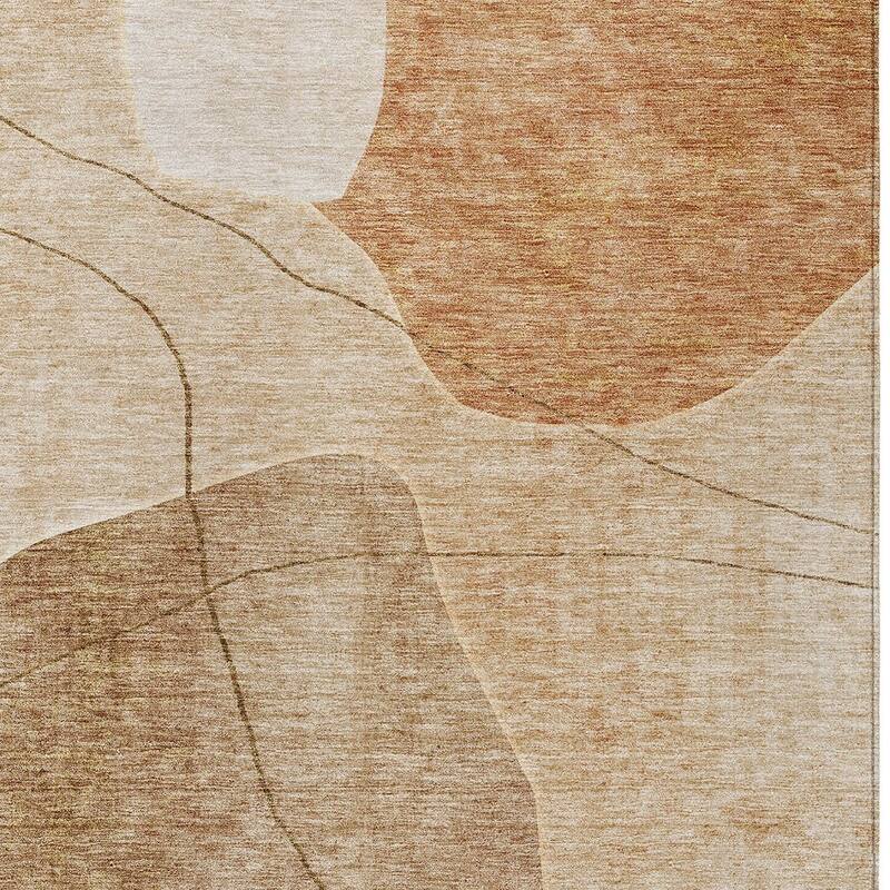 HomeRoots Abstract Transitional Rectangle Outdoor Rug