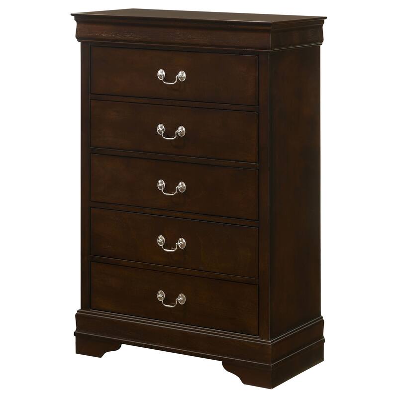 Louis Philippe Wood 5-drawer Bedroom Chest