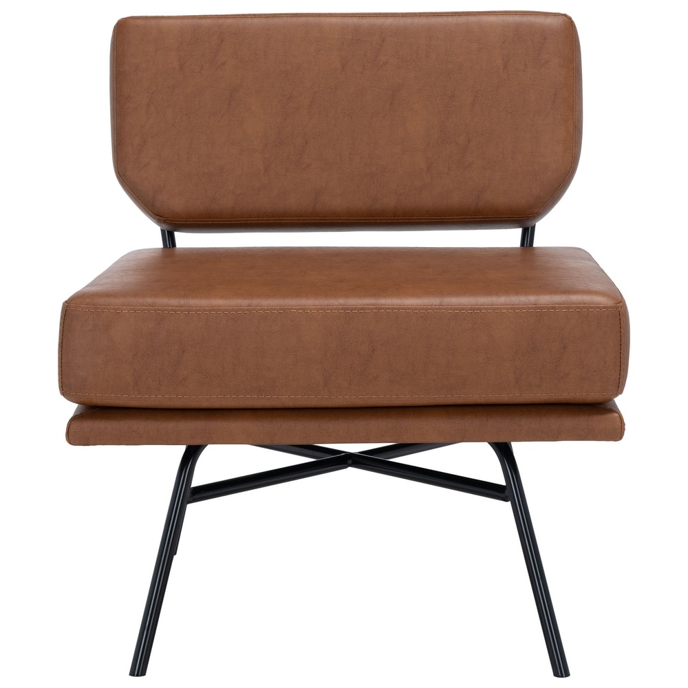 SAFAVIEH Urara Modern Cushioned Accent Chair - 25" W x 28.5" L x 29.5" H - 25Wx29Dx30H