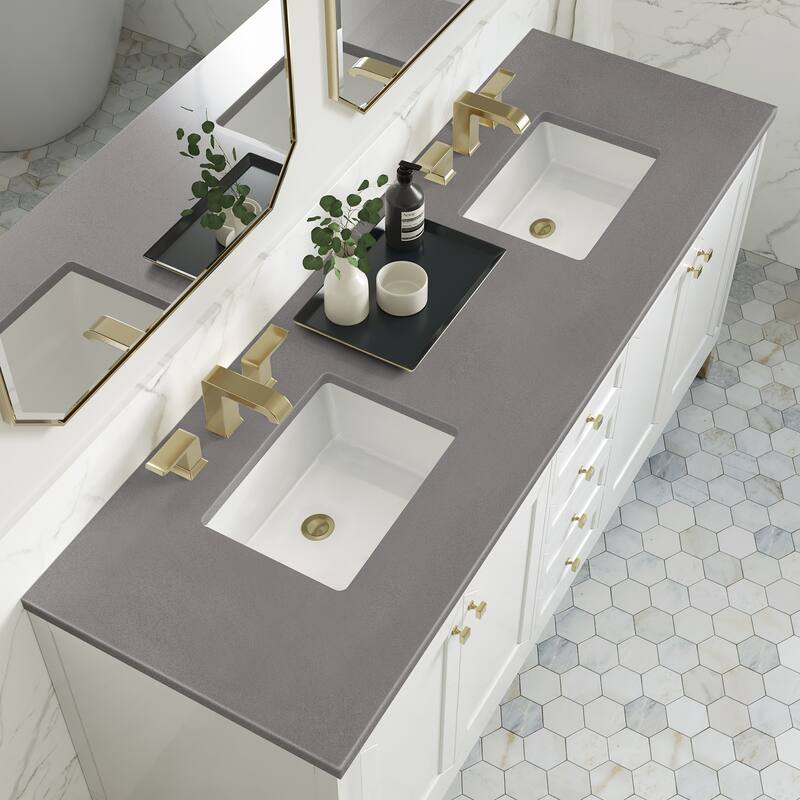 James Martin Vanities Chicago 72" Double Vanity, Glossy White