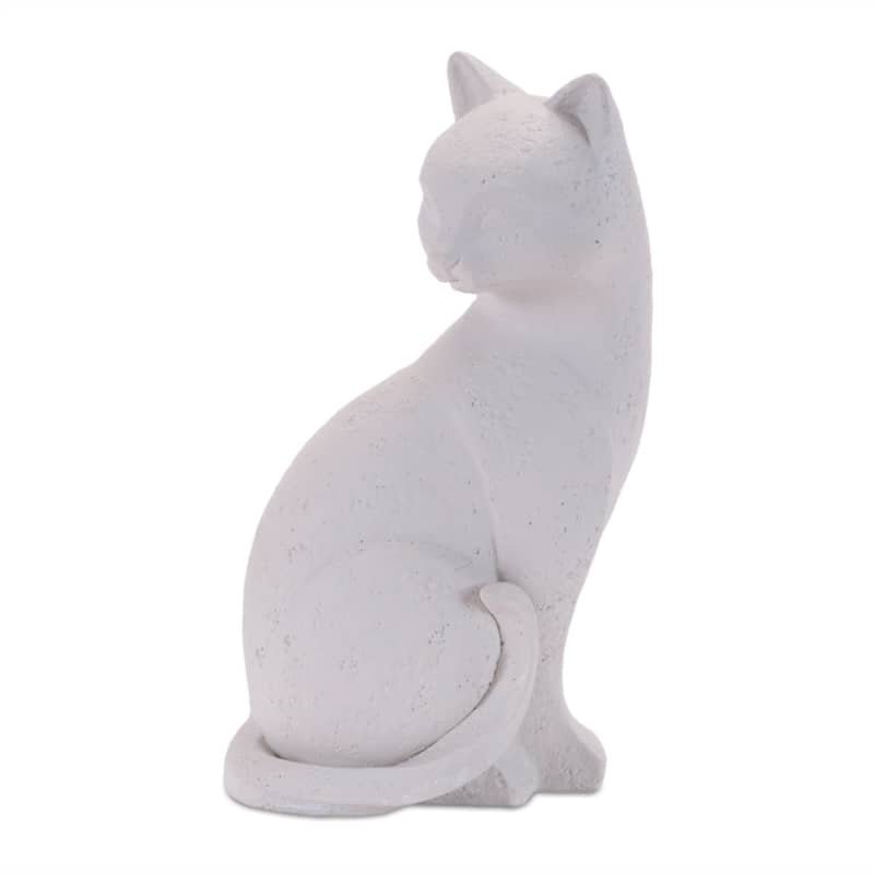 Sitting Cat Bookends - 5.5" - White - Set of 4