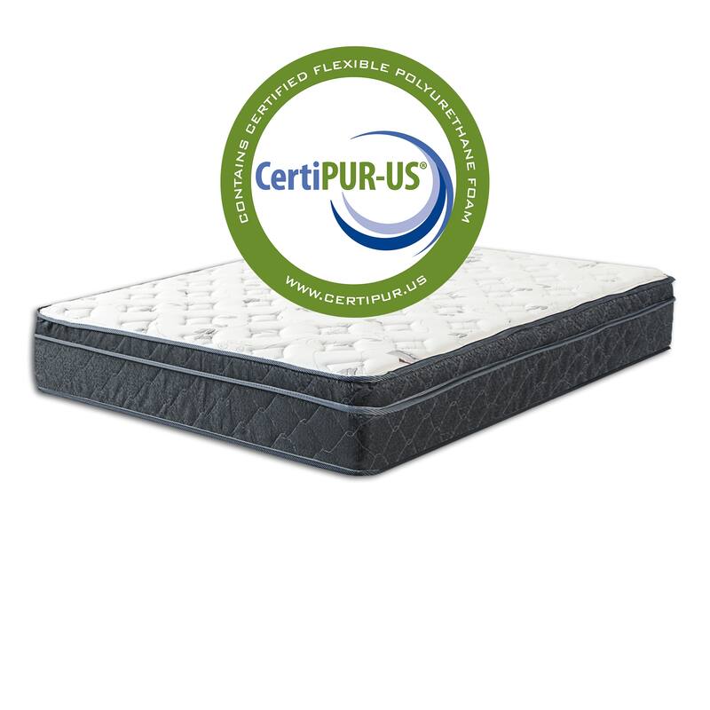 Onetan, 13-Inch Medium Euro Top Pocket Coil Rolled Mattress and 4" and 8" Split Wood Box Spring Set,