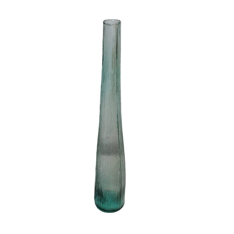 Tapered Cylindrical Glass Vase - 21.75" - Clear