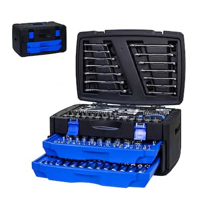 266 Pieces Hand Tool Box with Toolset Home Repair Tool Kit